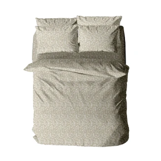 Παπλωματοθήκη Menta Εμπριμέ 420 Beige Υπέρδιπλη (230x250) Sunshine