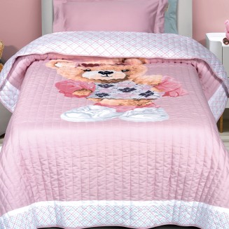 Κουβερλί Μονό 160x220 Greenwich Polo Club 8843 Μπέζ-Ρόζ