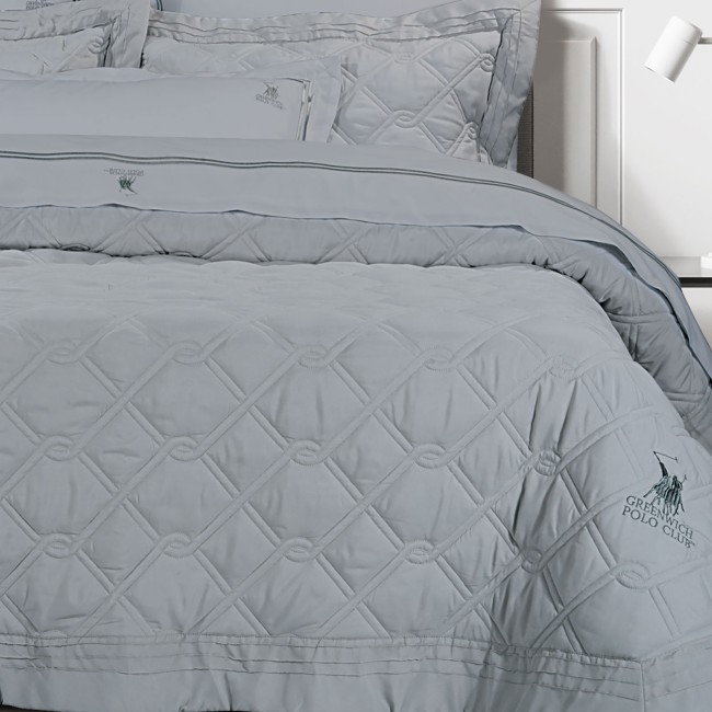 GREENWICH POLO CLUB ΚΟΥΒΕΡΛΙ ΥΠΕΡΔΙΠΛΟ ΣΕΤ 2163 ΓΚΡΙ