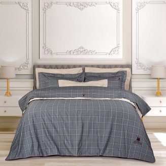 Παπλωματοθήκη Σετ Υπέρδιπλη 220x240 Greenwich Polo Club  2193 Γκρι,Μπεζ