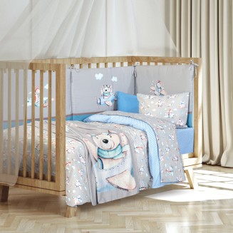 Κουβέρτα Fleece Κούνιας 110x150 Greenwich Polo Club Baby 8851 Blue-Grey