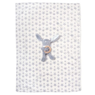 Κουβέρτα Fleece Αγκαλιάς 75x100 Greenwich Polo Club Baby 8844 Blue-White