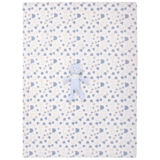 Κουβέρτα Πικέ Αγκαλιάς 75x100 Greenwich Polo Club Βaby Essential 8854 Blue-White