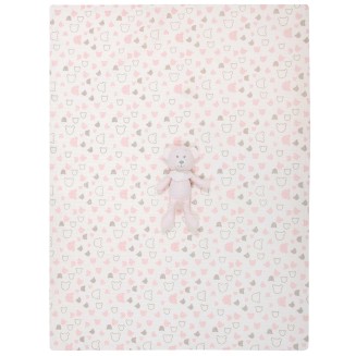 Κουβέρτα Πικέ Αγκαλιάς 75x100 Greenwich Polo Club Βaby Essential 8855 Pink-White