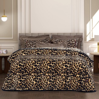 Κουβέρτα Velour Μονή 160x220 Greenwich Polo Club 3435 Μαύρο Ώχρα