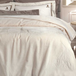Κουβέρτα Velour Μονή 160x240 Greenwich Polo Club 3441 Λευκό