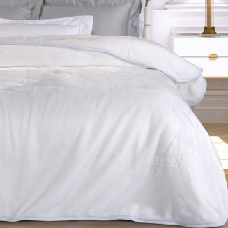Κουβέρτα Velour Μονή 160x240 Greenwich Polo Club 3470 ΜΟΝ White