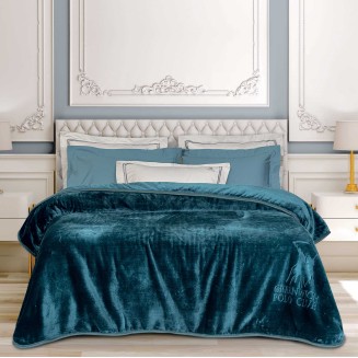 Κουβέρτα Velour Μονή 160x240 Greenwich Polo Club Essential 3498 Dark Aquamarine