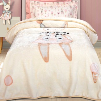 Κουβέρτα Velour Μονή 160x220 Greenwich Polo Club Junior 8859 Cream