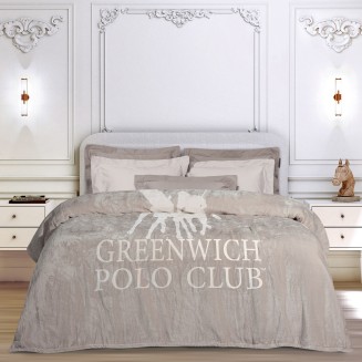 Κουβέρτα Fleece Μονή 160x220 Greenwich Polo Club 3490 Taupe