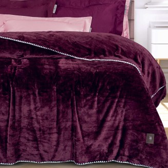 Κουβέρτα Fleece Υπέρδιπλη 220x240 Greenwich Polo Club Essential 4440 Bordeaux