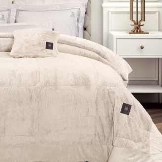 Κουβερτοπάπλωμα King 240x250 Greenwich Polo Club Rabbit Faux Fur Premium 3962 Ivory