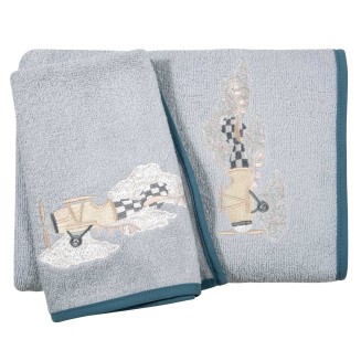 Πετσέτα Σετ 2 Τεμαχίων Greenwich Polo Club Essential 8852 Blue-Grey