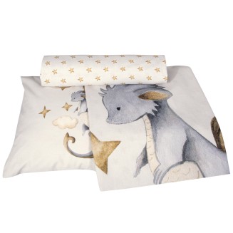 Σεντόνια Σετ Κούνιας 130x170 Greenwich Polo Club Βaby 8840 Beige-Mint-White