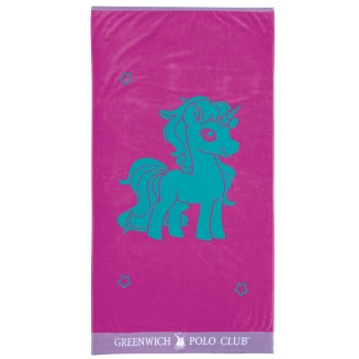Πετσέτα Θαλάσσης 70x140 Junior Greenwich Polo Club 4074 Mint-Pink