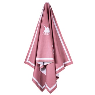 Πετσέτα Θαλάσσης 80x170 Greenwich Polo Club 4030 Beige-Dark Rose