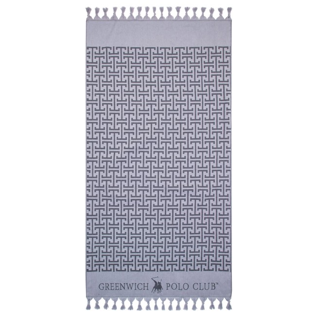 GREENWICH POLO CLUB ΠΕΤΣΕΤΑ-ΠΑΡΕΟ 90Χ170 3839 ΓΚΡΙ, ΜΑΥΡΟ