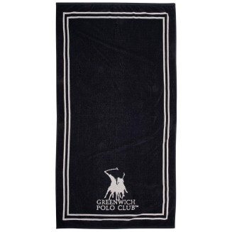 Πετσέτα Θαλάσσης 90x170 Greenwich Polo Club 4049 Black-Cream