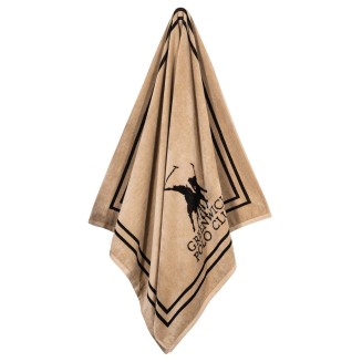 Πετσέτα Θαλάσσης 90x170 Greenwich Polo Club 4050 Black-Taupe