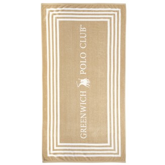 Πετσέτα Θαλάσσης 90x170 Greenwich Polo Club 4053 Black-Taupe
