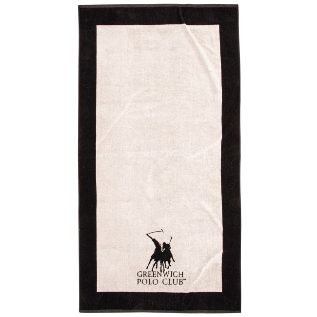 GREENWICH POLO CLUB ΠΕΤΣΕΤΑ ΘΑΛΑΣΣΗΣ 90Χ180 3858 ΕΚΡΟΥ, ΜΑΥΡΟ