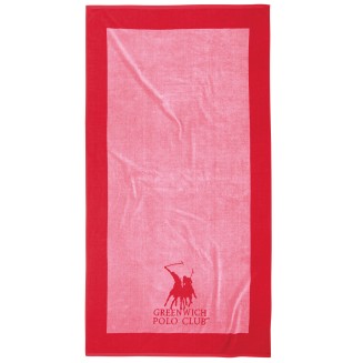 Πετσέτα Θαλάσσης 90x180 Greenwich Polo Club 4000 Pink-Red