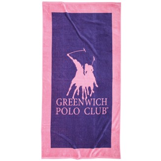 Πετσέτα Θαλάσσης 90x180 Greenwich Polo Club 4001 Pink-Purple