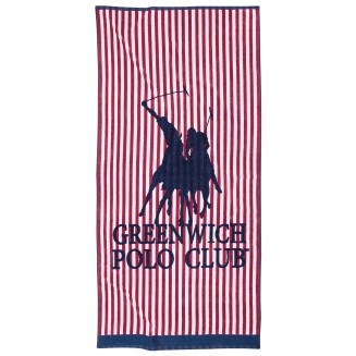 Πετσέτα Θαλάσσης 90x180 Greenwich Polo Club 4009 Blue-Grey-Red