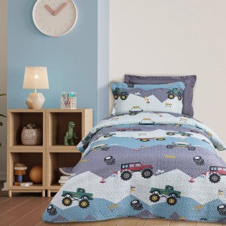 Κουβερλί Μονό Kids 160x240 Das Home 4926 Green-Grey