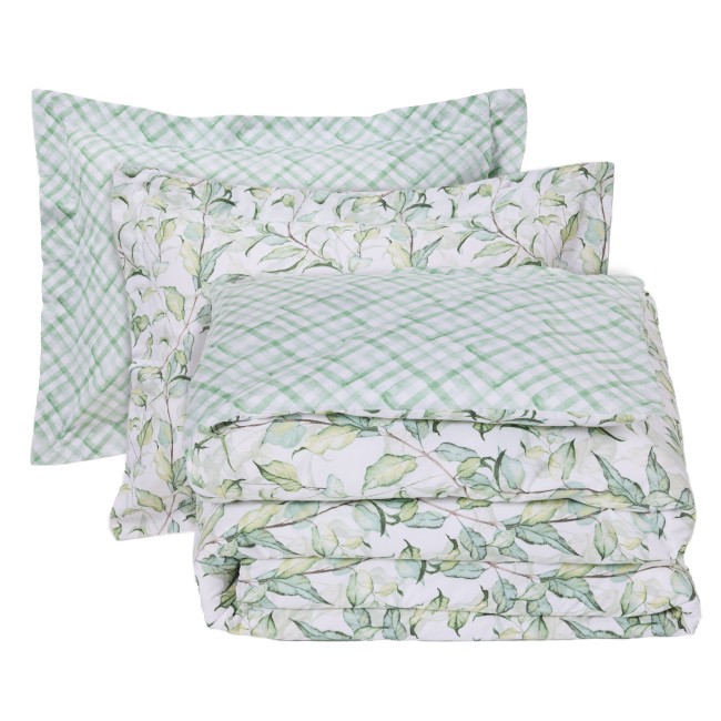 DAS HOME ΚΟΥΒΕΡΛΙ ΥΠΕΡΔΙΠΛΟ DAILY 3173 GREEN, WHITE