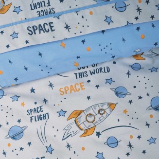Παπλωματοθήκη Σετ Μονή 160x240 Das Home Kids 4912 Blue-Grey-Orange