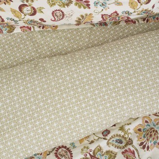 Παπλωματοθήκη Σετ Μονή 160x240 Das Home Casual 5409 Εκρου-Κοκκινο-Πρασινο