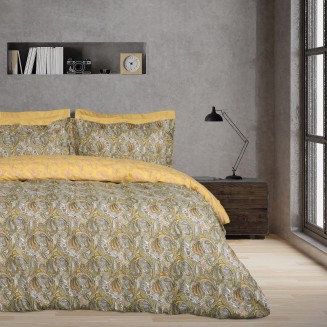 Παπλωματοθήκη Σετ Μονή 160x240 Das Home Happy 9651 Ivory,Ochre,Taupe