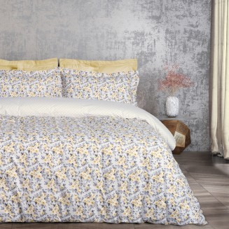 Παπλωματοθήκη Σετ Υπέρδιπλη 220x240 Das Home Happy 9650 Grey,Ivory