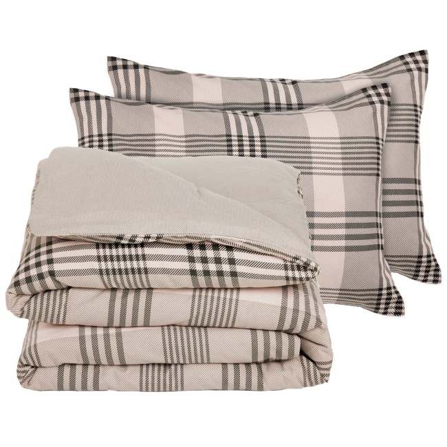 DAS HOME ΣΕΤ ΠΑΠΛΩΜΑΤΟΘΗΚΗ ΥΠΕΡΔΙΠΛΗ HAPPY FLANNEL 9679 BEIGE, OLIVE