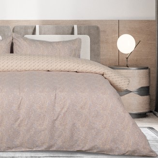 Παπλωματοθήκη Σετ Υπέρδιπλη Φανέλα 220x240 Das Home Happy Flannel 9680 Grey-Yellow