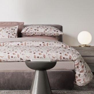 Παπλωματοθήκη Σετ Υπέρδιπλη Φανέλα 220x240 Das Home Happy Flannel 9681 Beige-Brown