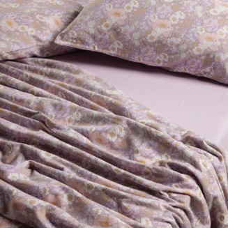 Παπλωματοθήκη Σετ Υπέρδιπλη Φανέλα 220x240 Das Home Happy Flannel 9682 Grey-Lilac