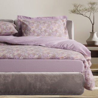 Παπλωματοθήκη Σετ Υπέρδιπλη Φανέλα 220x240 Das Home Happy Flannel 9682 Grey-Lilac