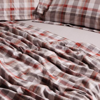 Παπλωματοθήκη Σετ Υπέρδιπλη 220x240 Das Home Happy 9690 Taupe