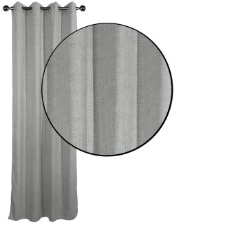 Κουρτίνα Με Κρίκους 140x270 Das Home 2237 Γκρί Ανοιχτό