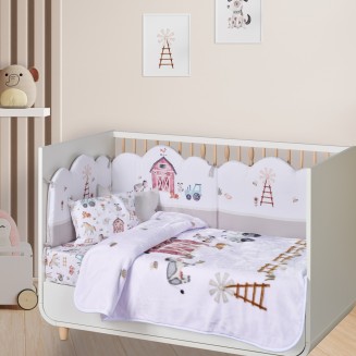 Κουβέρτα Velour Κούνιας 110x140 Das Home Baby Relax 4916 Taupe-White