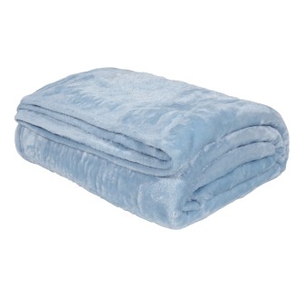 Κουβέρτα Velour Μονή 160x220 Das Home 1344 Γαλάζιο