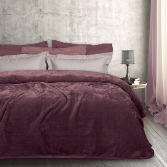 Κουβέρτα Velour Μονή 160x220 Das Home 1347 Ροδί