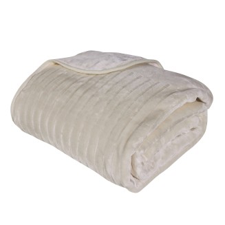 Κουβέρτα Velour Μονή 160x240 Das Home 1351 Μπέζ
