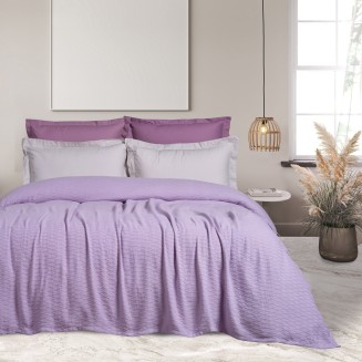 Κουβέρτα Ζακάρ Υπέρδιπλη 220x240 Das Home 0490 Λιλά
