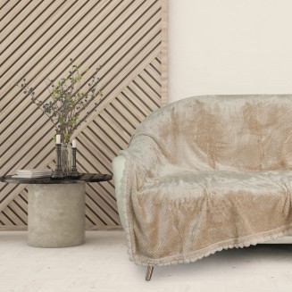 Κουβέρτα Fleece Καναπέ 130x170 Das Home 1187 Beige
