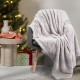 DAS HOME ΚΟΥΒΕΡΤΑ FLEECE 130Χ170 CHRISTMAS 1373 GREY
