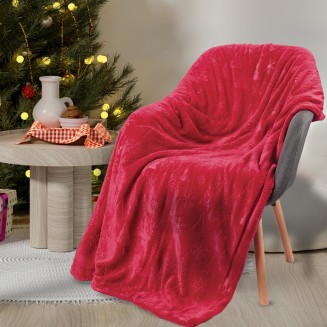 Κουβέρτα Fleece 130x170 Christmas Das Home 1375 Red