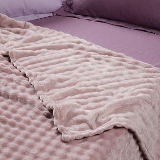 Κουβέρτα Bubble Fleece Μονή 160x220 Das Home 1372 Dusty Lilac